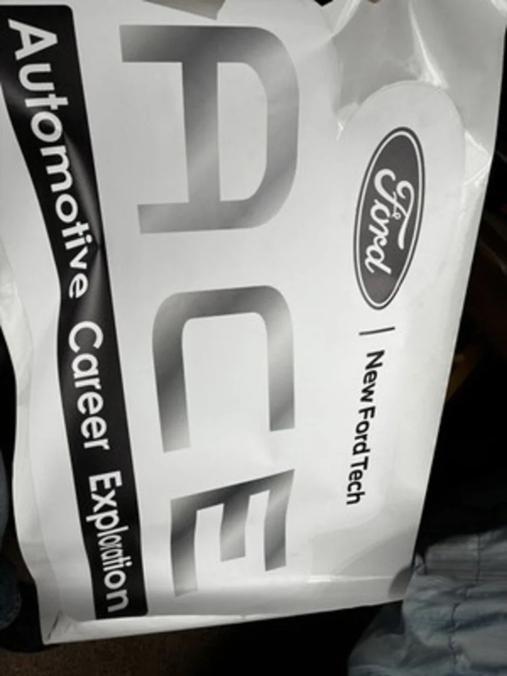 Ford New Ford Tech ACE Automotive Career Exploration Wall Decal Sign Large Vinyl
